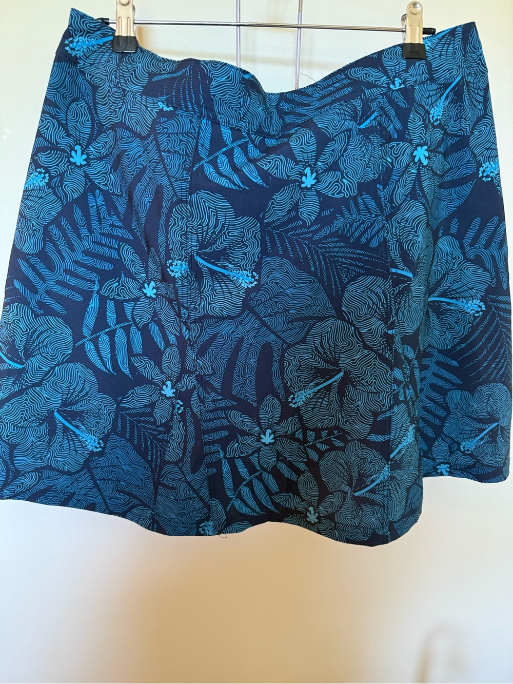 Ripskirt Hawaii Navy and Teal Tropical Print Skirt